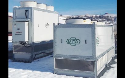 Condensatore evaporativo e gas cooler per un caseificio nelle Langhe