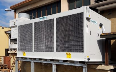 PAD-V Adiabatic Cooler Condenser for a Plastic Processing Line in Italy