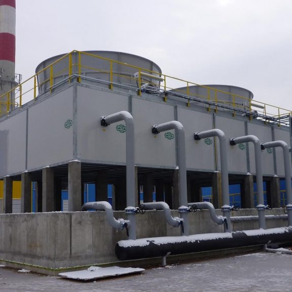Tour de refroidissement à circuit ouvert PMM pour une centrale de cogénération en Pologne