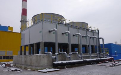 Tour de refroidissement à circuit ouvert PMM pour une centrale de cogénération en Pologne