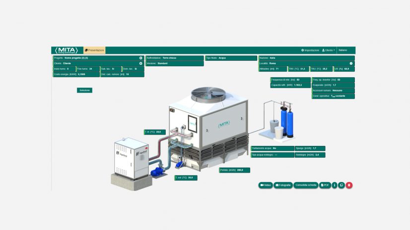 Tour de refroidissement du MCC configurée avec le logiciel de projet MITA