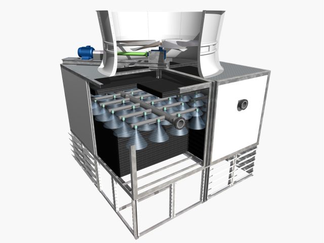 Modular Cooling Tower Rendering