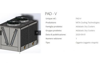 PAD-V Adiabatic Dry Cooler on BIM Objects