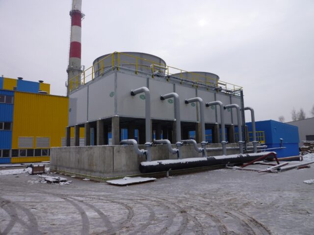 Torre di raffreddamento aperta per un impianto di cogenerazione