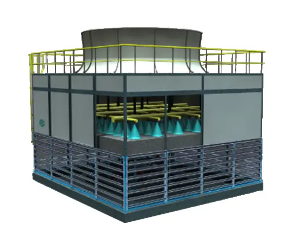 Open Circuit Cooling Tower Rendering