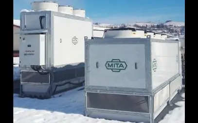 Condensatore evaporativo e gas cooler per un caseificio nelle Langhe