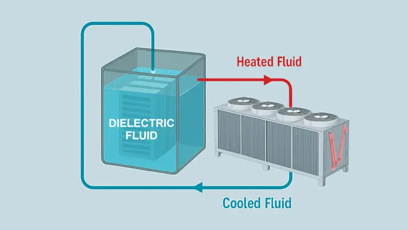 Raffreddamento Datacenter ad Immersione Monofase con Fluido Dielettrico e Raffreddatore Industriale